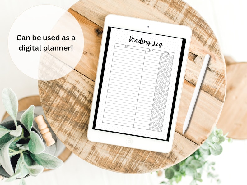 Reading Log Chart - PRINTABLE Journal Page - Planner Page - Book Tracker - Reading Tracker - Habit Tracker - Track Books Read - Book Journal image 5