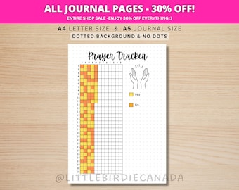 Rastreador de Oración - Página de diario IMPRIMIBLE - Diario de Oración - Seguimiento de Oración - Oración Diaria - Estudios Bíblicos - Página de Diario de Oración