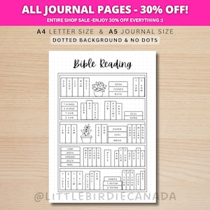 Bijbellezen Tracker - AFDRUKBARE dagboekpagina - Bijbeltracker - Bijbelstudie - schriftleeslogboek - Bijbelstudies - gebedsdagboek