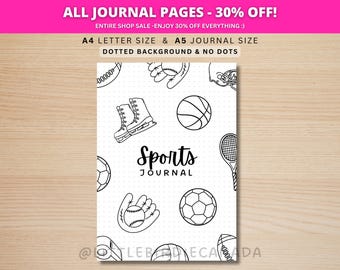 Sports Journal Title Page - PRINTABLE Journal Page - Sports Planner - Sports Journal Cover Page - Track Sports - Activity Planner Page