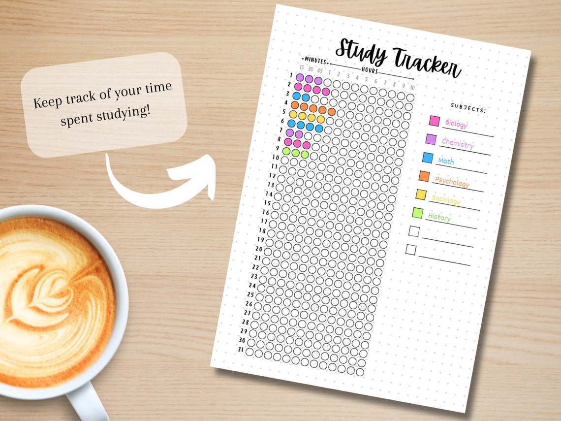 Study Tracker - PRINTABLE Journal Page - Student Journal - Student ...