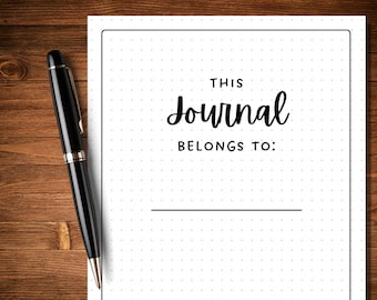 This Journal Belongs to - PRINTABLE Journal Page - Journal