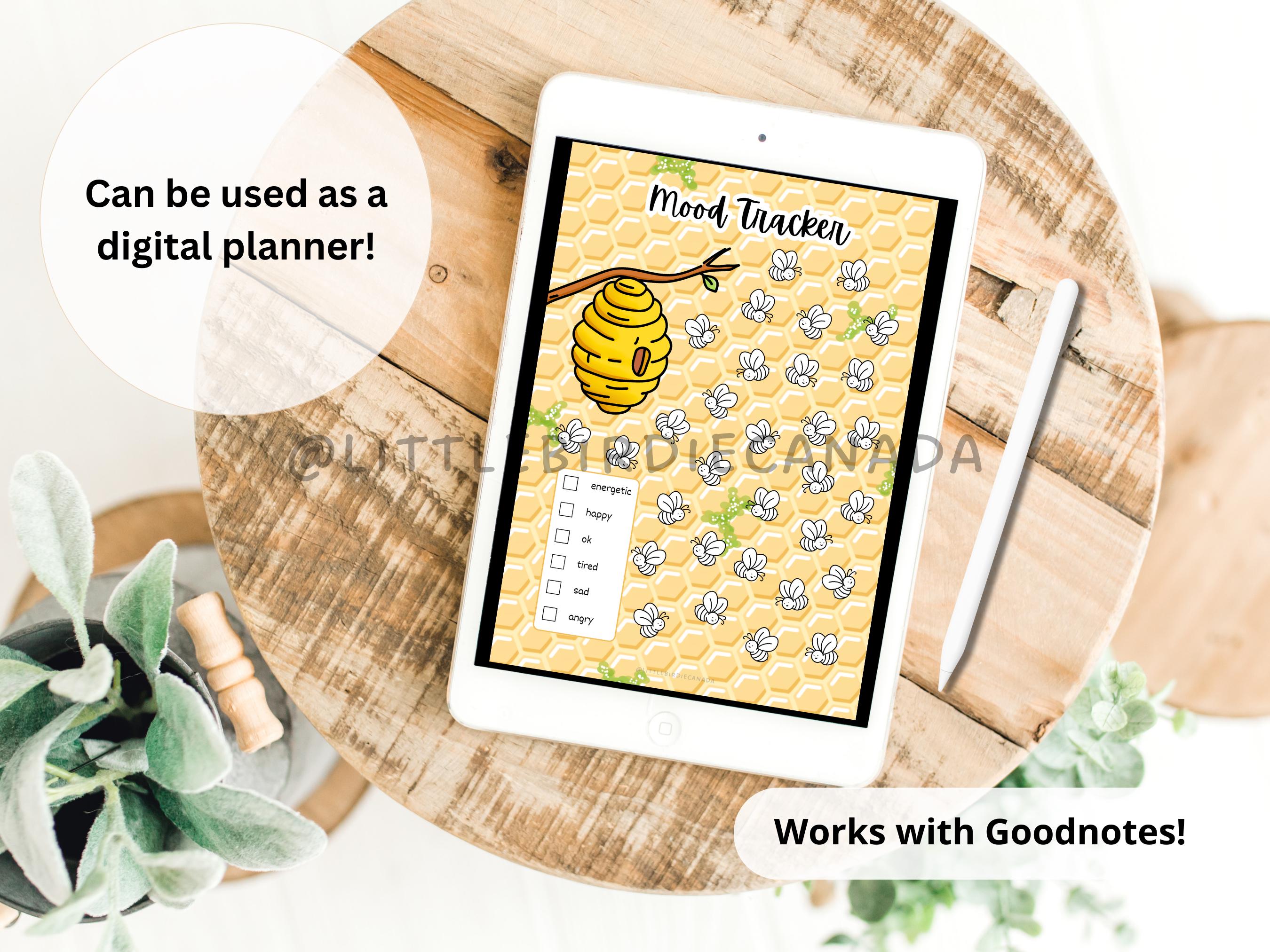 Bee Mood Tracker - PRINTABLE Journal Page - Colored Journal Page - Etsy ...