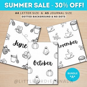 12 Month Title Pages - BUNDLE A - PRINTABLE Journal Page - Printable Title Page - Printable Cover Page - Printable Planner - Cute Title Page