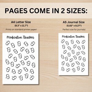 Medication Monthly Tracker - PRINTABLE Journal Page - Medication Tracker - Health Tracker - Pill Tracker - Meds Tracker - Track Medication image 4