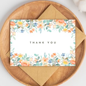 PRINTABLE Thank You Card Flower Thank You Card Floral Thank You Card ...