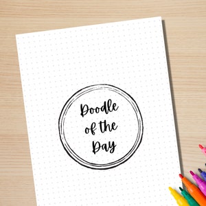 Doodle of the Day Journal Page A5 Journal Page PRINTABLE Planner ...