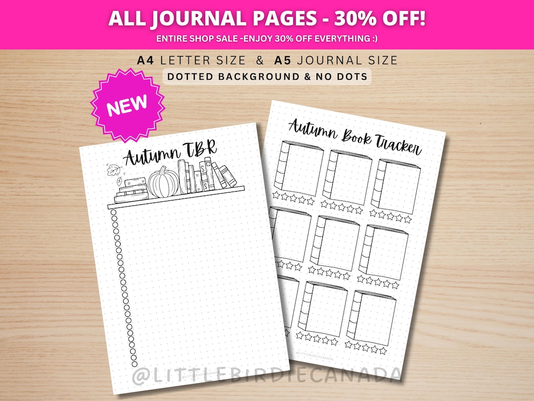 Autumn to Be Read - TBR List - PRINTABLE Journal Page - Book Tracker ...