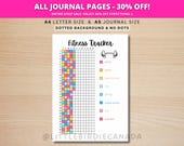 Fitness Tracker - PRINTABLE Journal Page - Exercise Tracker - Yearly Tracker - Health Tracker - Workout Tracker - Activity Log