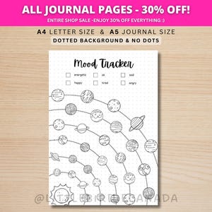 Raum Stimmung Tracker - DRUCKBARE Journalseite - Planerseite - Gefühls Tracker - Tägliche Stimmung Tracker - Stimmung verfolgen - Journal Vorlage