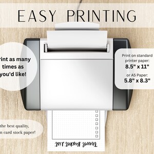 May include: A white printer with a sheet of paper in the tray. The paper has a grid pattern and the text "pang pang" written on it. The text "Print as many times as you'd like!" is on the left side of the image. The text "Print on standard printer paper: 8.5" x 11" or A5 Paper: 5.8" x 8.3" is on the right side of the image. The text "For the best quality, print on card stock paper!" is at the bottom left of the image.