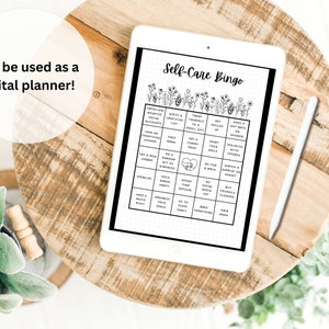 Self Care Bingo - PRINTABLE Journal Page - Planner Page - Weekly Tracker - Wellness Journal Page - Wellness Tracker - Self-Care Bingo Game image 5