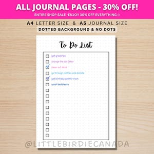 Lista de tareas - Página de diario IMPRIMIBLE - Lista de tareas imprimible - Página de planificación de lista de tareas - Lista de tareas - Organizador de tareas - Rastreador de tareas