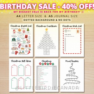 Christmas Tracker Bundle - PRINTABLE A5 Journal Pages - Value Pack