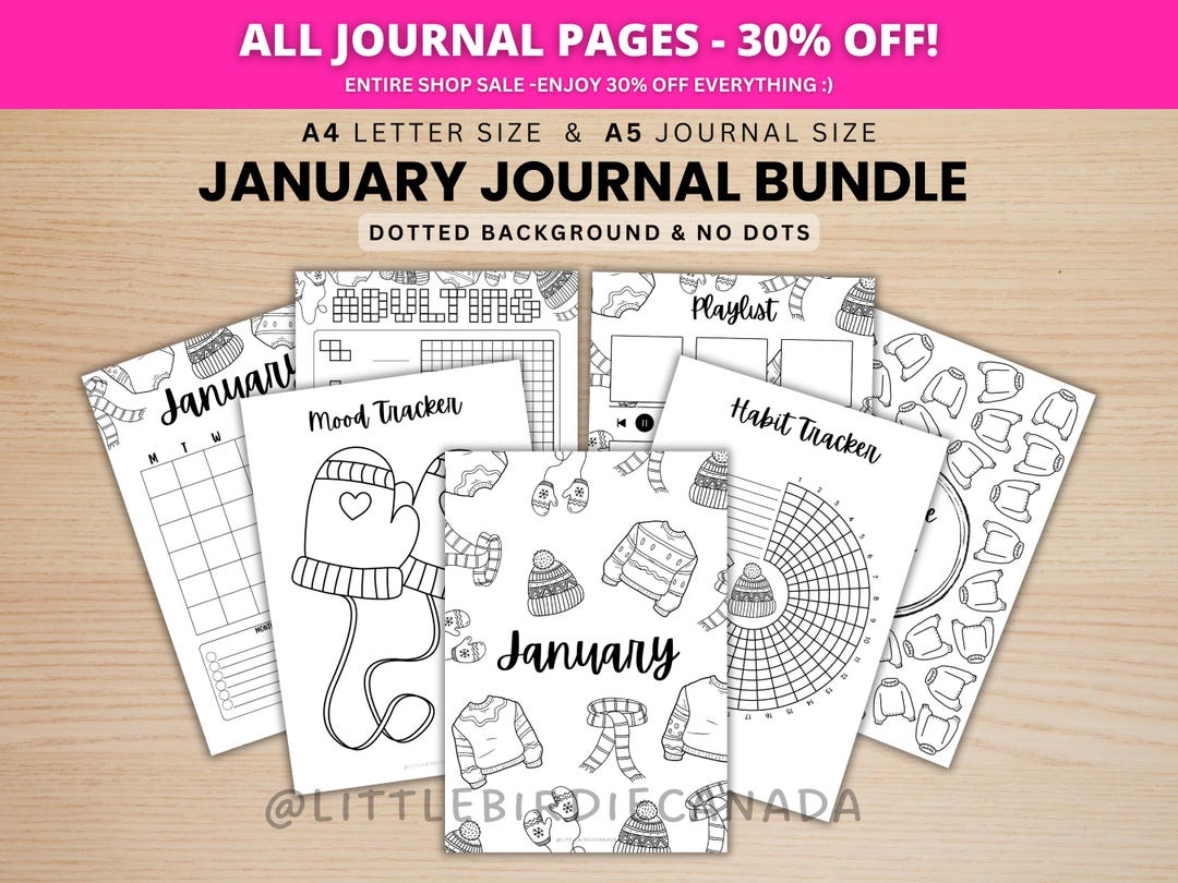 January Title Page - Sweaters - January Calendar - PRINTABLE Calendar ...