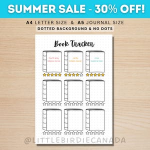 Book Tracker - PRINTABLE Journal Page - Book Journal - Reading Log - Reading Tracker - Habit Tracker - Printable Planner Page - Book Log