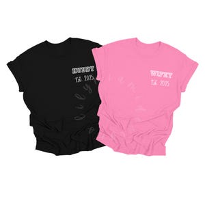 Personalized text T-shirt, custom text neon shirt for kids and adults, birthday shirt boy girl orange pink blue green yellow matching shirt 画像 6