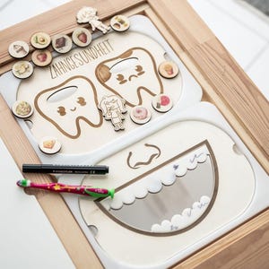 Zahn Einsatz Sensory Play für Trofast Box & Flisat Tisch | Montessori Lernspiel | Fühl- und Tastsinn Kinder | Sensorik Spielzeug