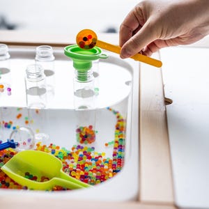 Reagenzglas Einsatz  für Trofast Box und Flisat Tisch | Montessori | Sinnesspiele | Kinder fördern
