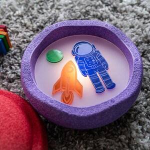 Leuchttisch Einsatz für Stapel- & Balanciersteine | Acryl Lernspiel Kinder | Motorik und Kreativität | Sensorik Spiel