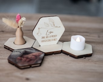 Geschenk für Hebamme | Fotogeschenk | Geschenk für Erzieherin aus Holz