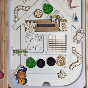 Insektenhotel Sensory Play Einsatz für Trofast Box und Flisat Tisch | Montessori | Sinnesspiele | Kinder fördern