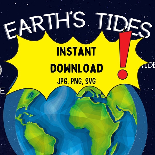 Earth's Tides Anchor Chart Digital Download Poster for Science Classroom, Homeschool