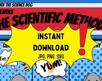 Printable Scientific Method Poster – Cute Comic Strip Science Classroom Decor | STEM Teaching Resource for Students