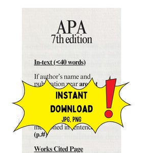 Citation Bookmark – Quick Reference APA Guide for Students, Teachers, and Researchers | Study Aid and Classroom Tool