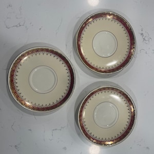 Homer Laughlin - Eggshell Georgian Saucer Plates set of 3