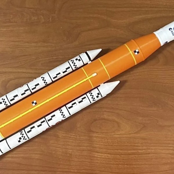SLS Artemis Moon Rocket Model. 1:200 Scale. Spaceship display model