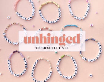 ERAS | Pulseiras da Amizade UNHINGED | Conjunto de 10 Pulseiras