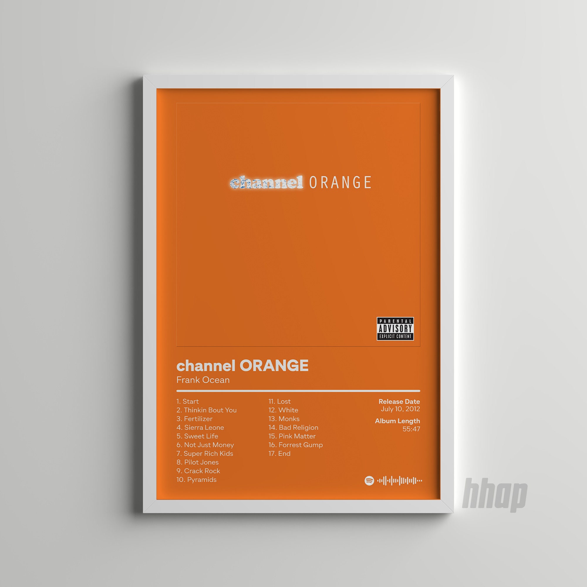 Buy Frank Ocean Channel Orange Custom Album Print Hip Hop Online