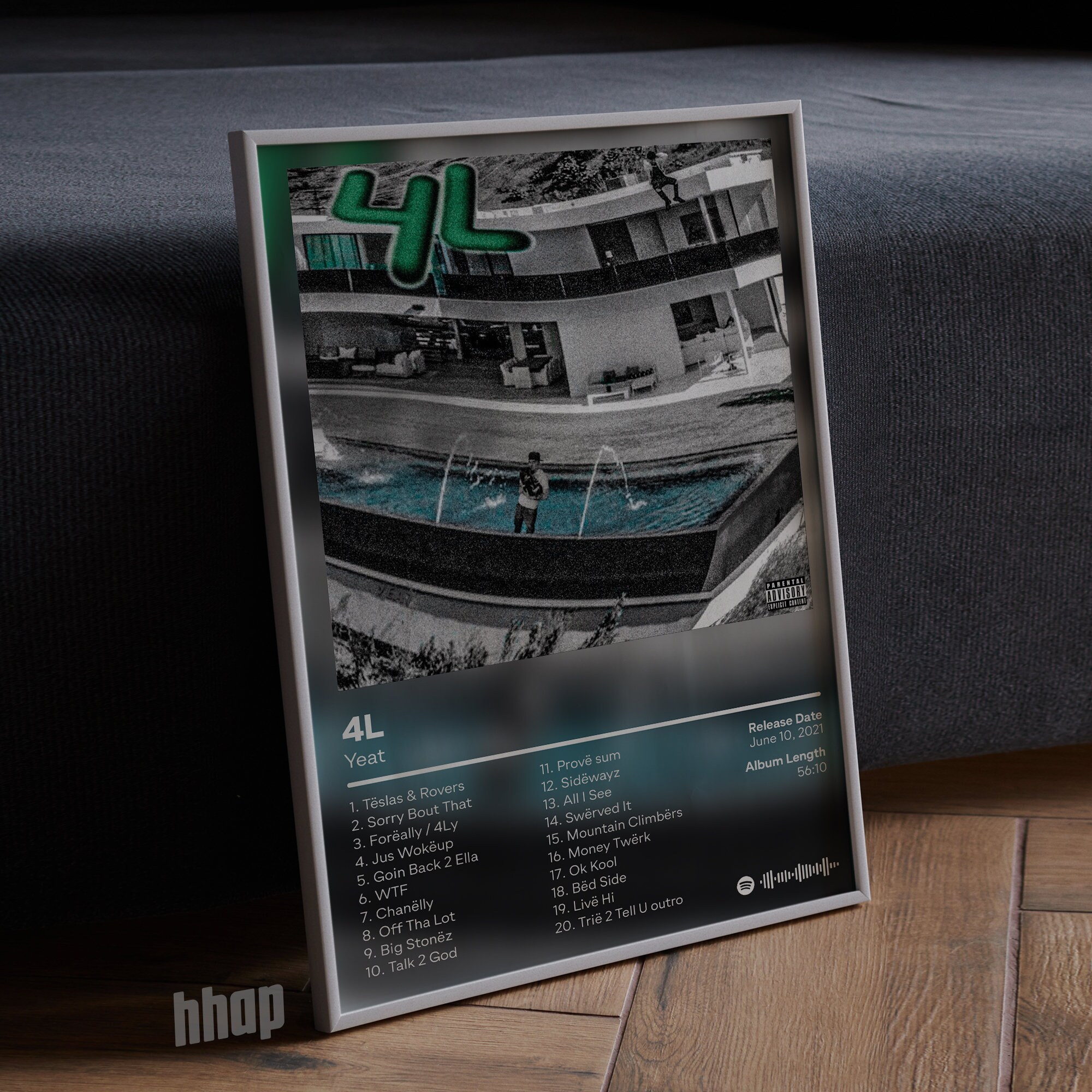 Yeat 4L Album Cover Poster Yeat Rapper Print