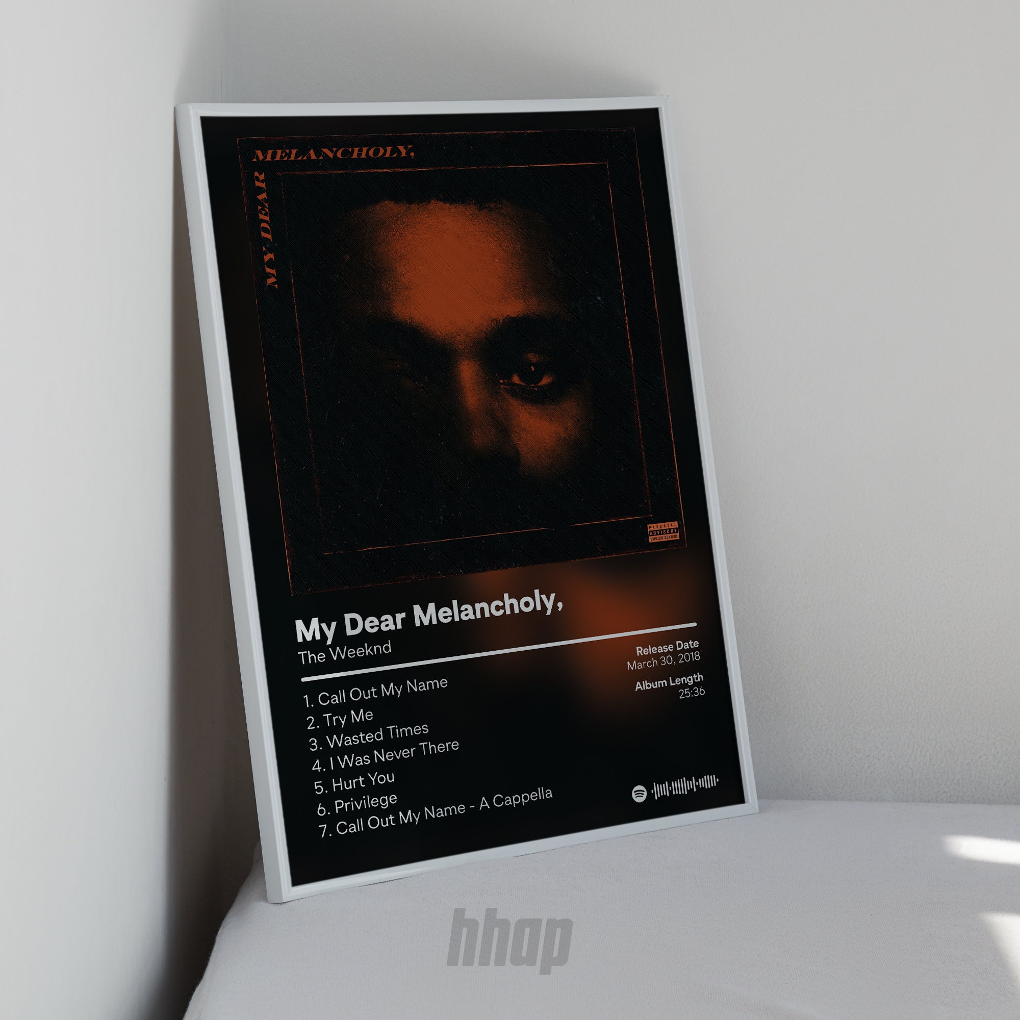 Weeknds - My Dear Melancholy Album Poster sold by Govind Raj