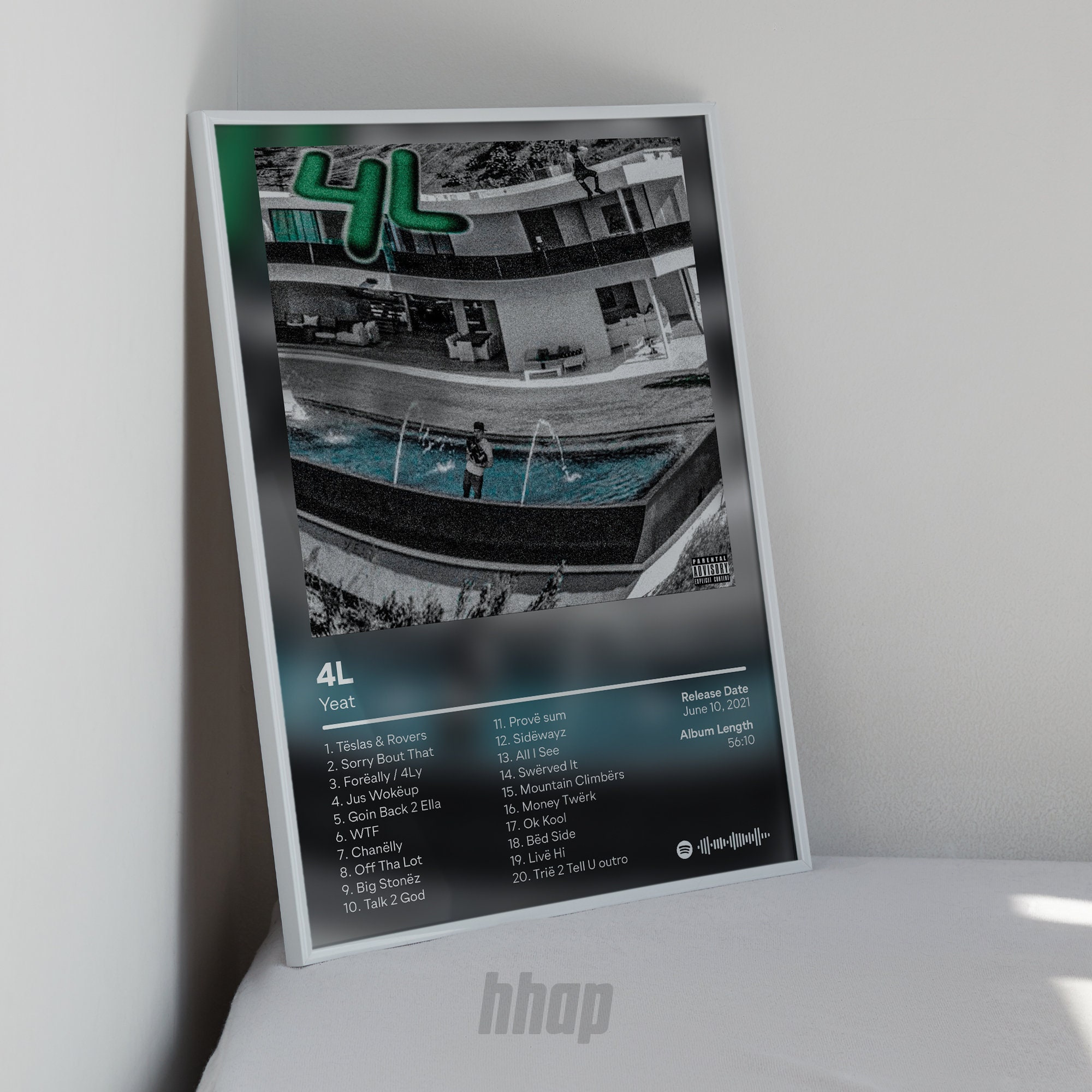 Yeat - 4L - Album Cover Poster - Yeat Rapper Print