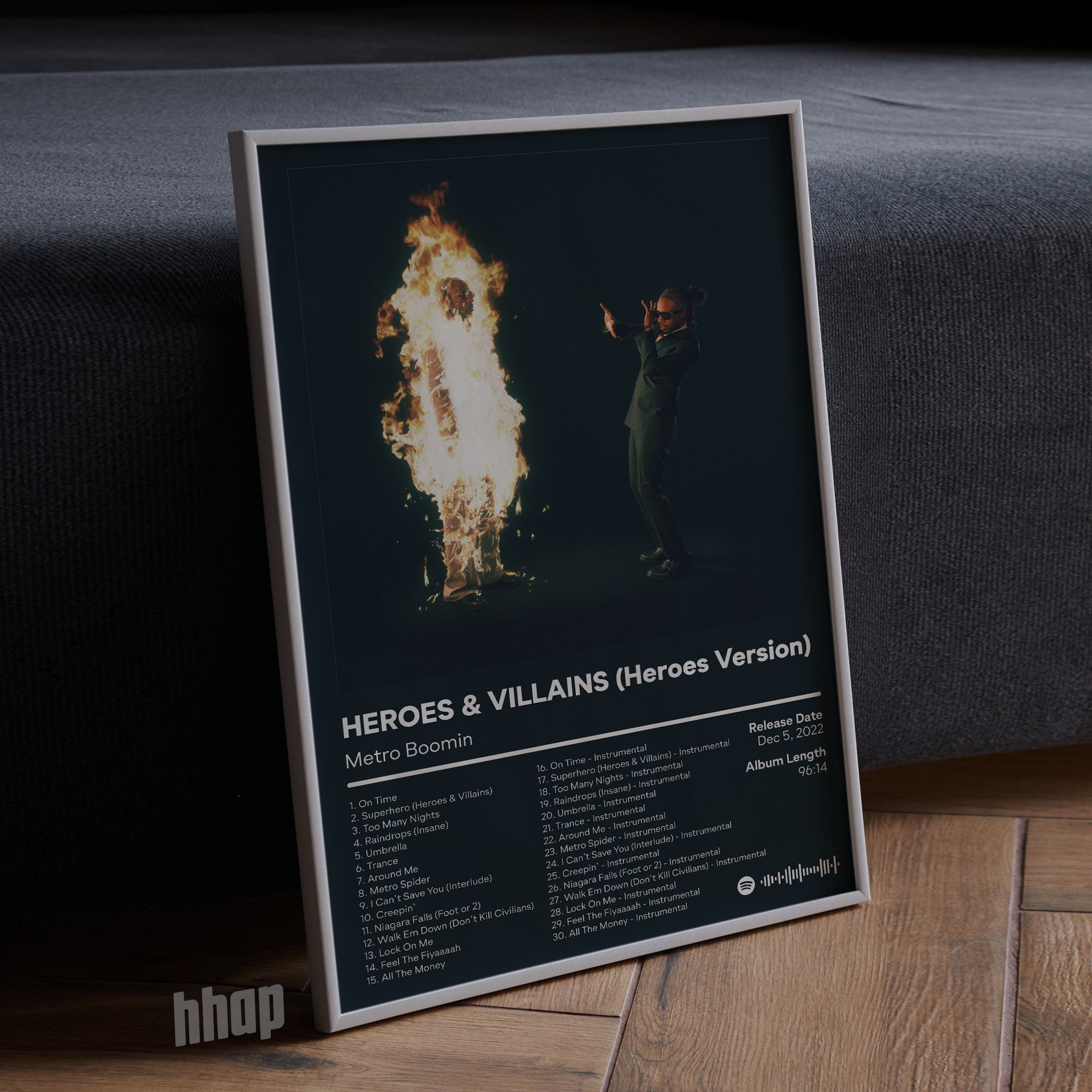 Metro Boomin - Heroes & Villains (Heroes Version) - Album Cover Poster sold  by Dan Barrett, SKU 41248257