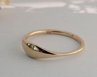 Solid Gold Dainty Ring/ Vintage Gold Ring/ 14K Gold Ring/ Solid Gold Ring/ Minimalist Gold Ring/ Mother's Day Gift /14K Solid Gold Ring