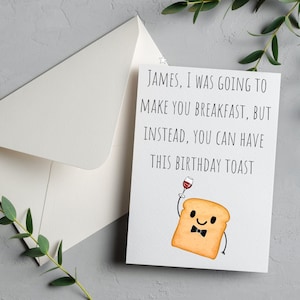 Anniversaire Toast carte personnalisé anniversaire carte d’anniversaire, carte d’anniversaire pour lui pour elle, comédie drôle d’humour de carte d’anniversaire un toast d’anniversaire