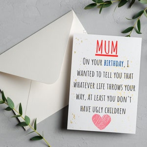 Mama Geburtstagskarte - Lustige Geburtstagskarte für Mama - Karte für Mama- Lustige Karte - Beste Karte für Mama - Geschenk für Mama - Mama Karte - 12 x 7 Zoll Karte