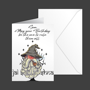 Herr Der Ringe Karte Gandalf Karte Lustige Karte Geburtstagskarte Fantasy Karte Personalisierte Namenskarte Herr der Ringe Karte Film Karte Gandalf Geburtstagskarte
