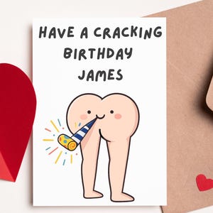 Carte d'anniversaire drôle, fêter son anniversaire, carte grossière, pour ami, petit ami, pour petite amie, pour petit ami, personnalisé, carte, cadeau
