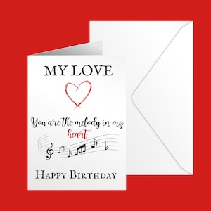 Tarjeta romántica Tarjeta de música Tarjeta romántica para novia Tarjeta romántica para novio Tarjeta personalizada Tarjeta de mensaje romántico Tarjeta de amor para ella