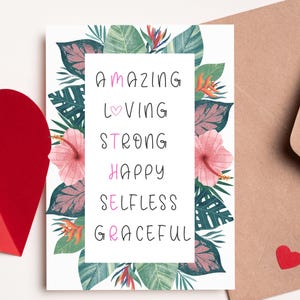Cartão de dia das mães, Flores, Presente para a mãe, Cartão de animal, Presente personalizado, Dia das mães, Feliz, Fofo, Presente de dia das mães, Cartão de amor, Para a mãe