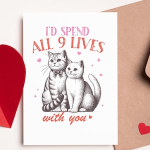 Katze Karte, für Freundin, für Freund, nettes Geschenk, Tier Geschenk, für Mann, für Frau, Geburtstagskarte, Geburtstag, Hochzeit, Geschenk, Liebe, niedlich
