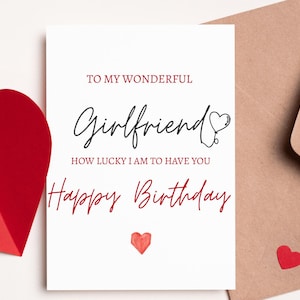 Girlfriend Birthday Card, Girlfriend Valentines day Card, Sweet Girlfriend Card, Girlfriend Card, Romantic Girlfriend Card, girlfriend gift