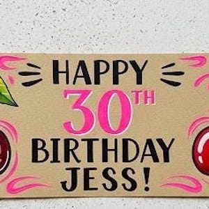 Handbemaltes benutzerdefiniertes Banner für jeden Anlass - personalisierte Partydekoration, Geburtstag, Brautparty, Babyparty, Verlobung, Bachelorette