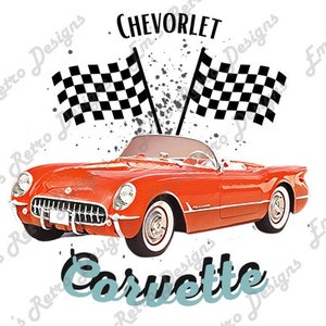 Retro Corvette PNG file