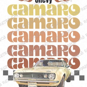 Vintage Camaro PNG Graphic