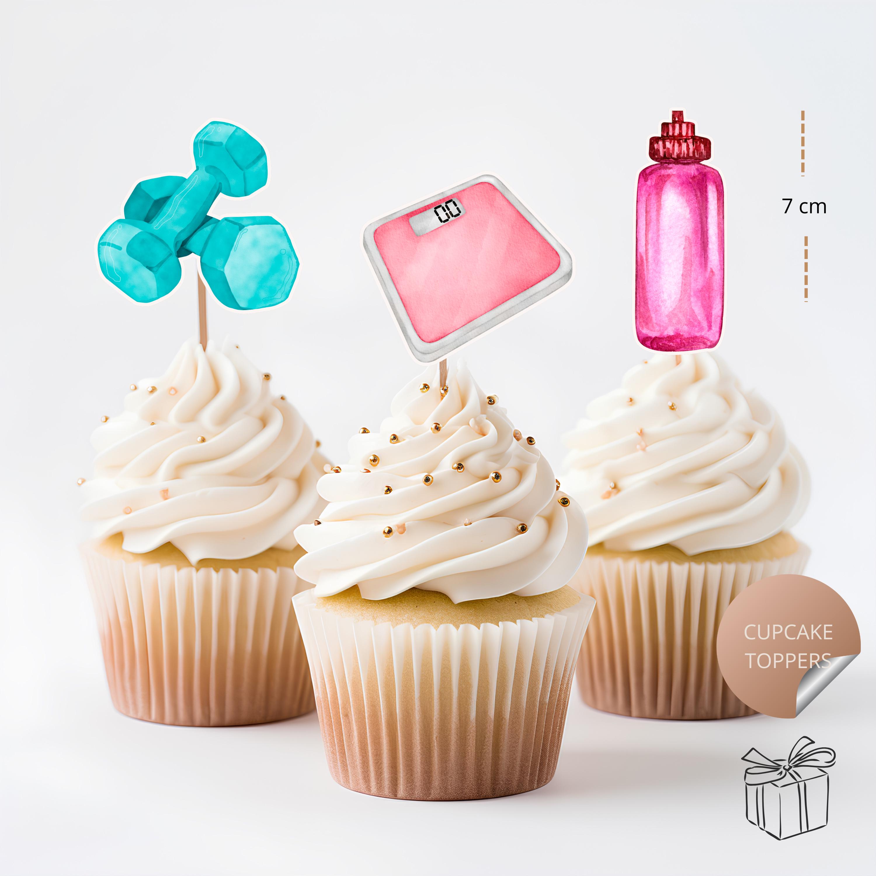 24x Cupcake-Topper „Laufen“ – Schwarze Glitzer-Aufsätze Für Sport-Party, Geburtstag & Laufthema